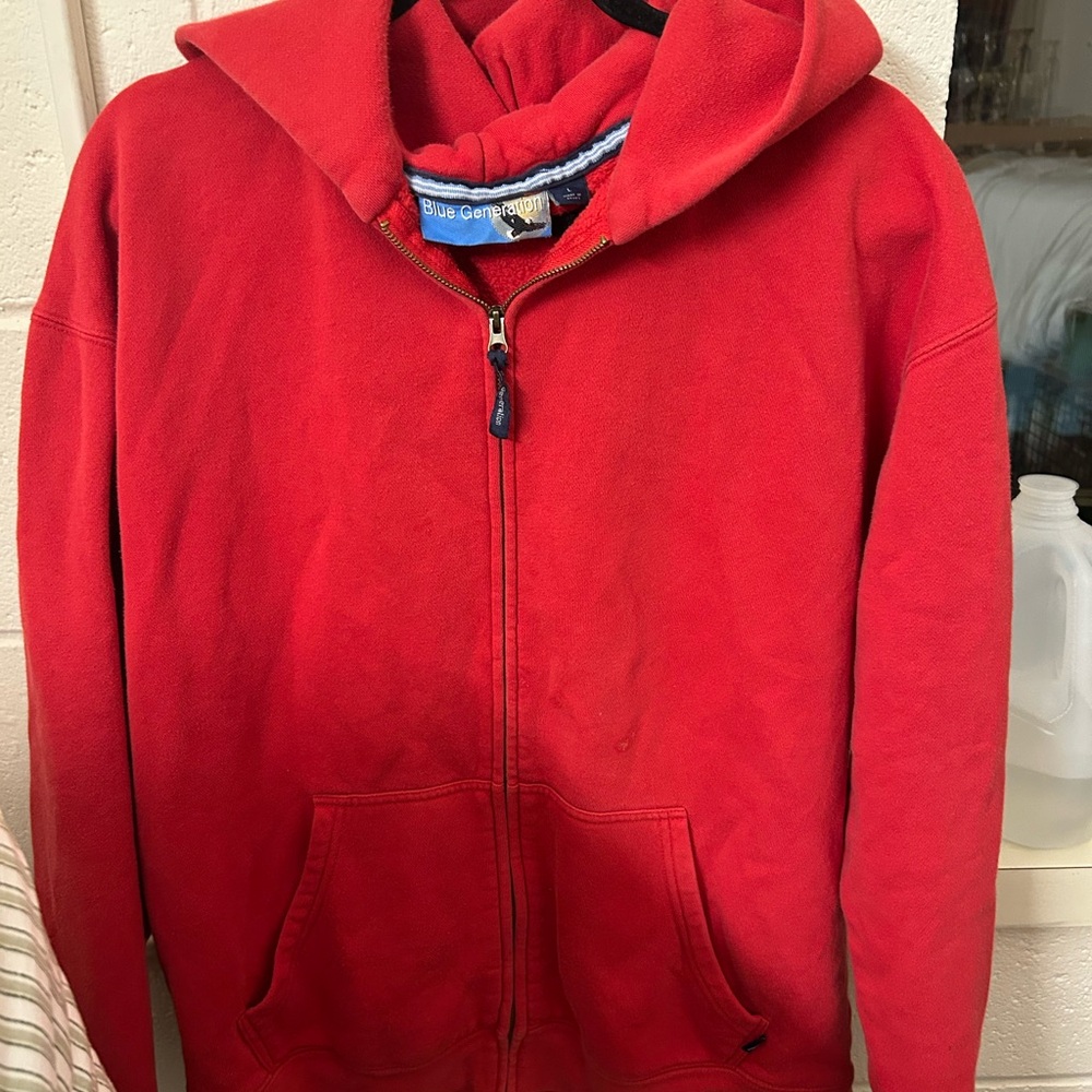 Red Zip-Up Hoodie